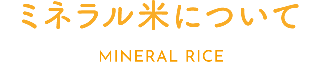 ミネラル米について