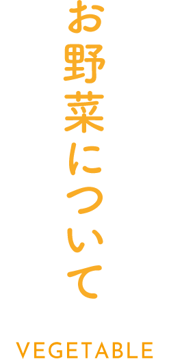お野菜について