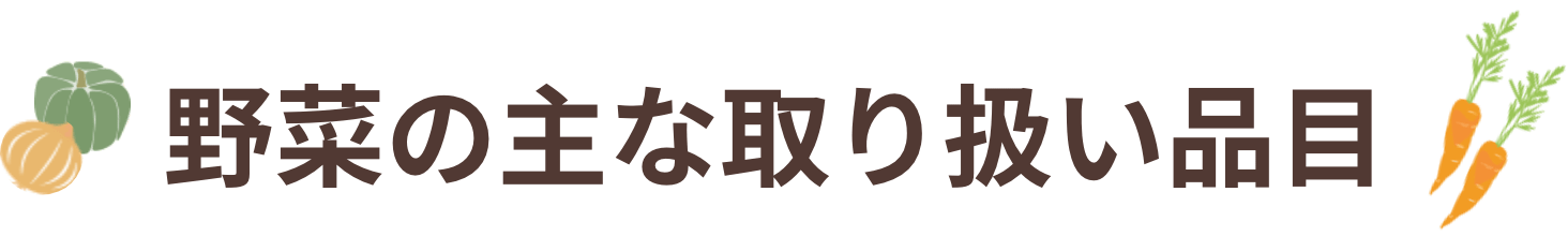 野菜の主な取り扱い品目